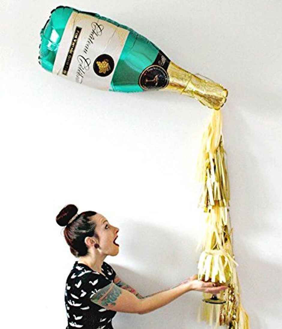 Champagne Glass and Bottle Foil Balloons For Party Decoration | Party Propz